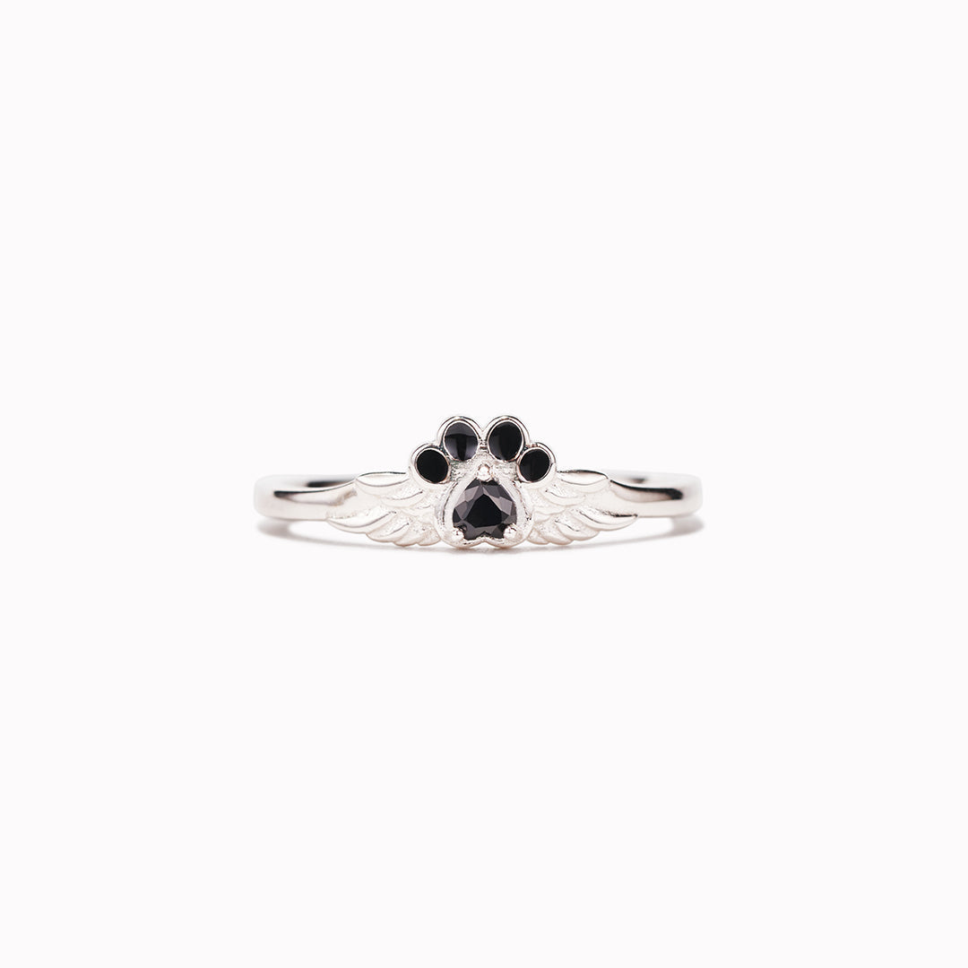 "Angel's Companion"-My Four Legged Angel Is Always Near By Paw Wing Ring