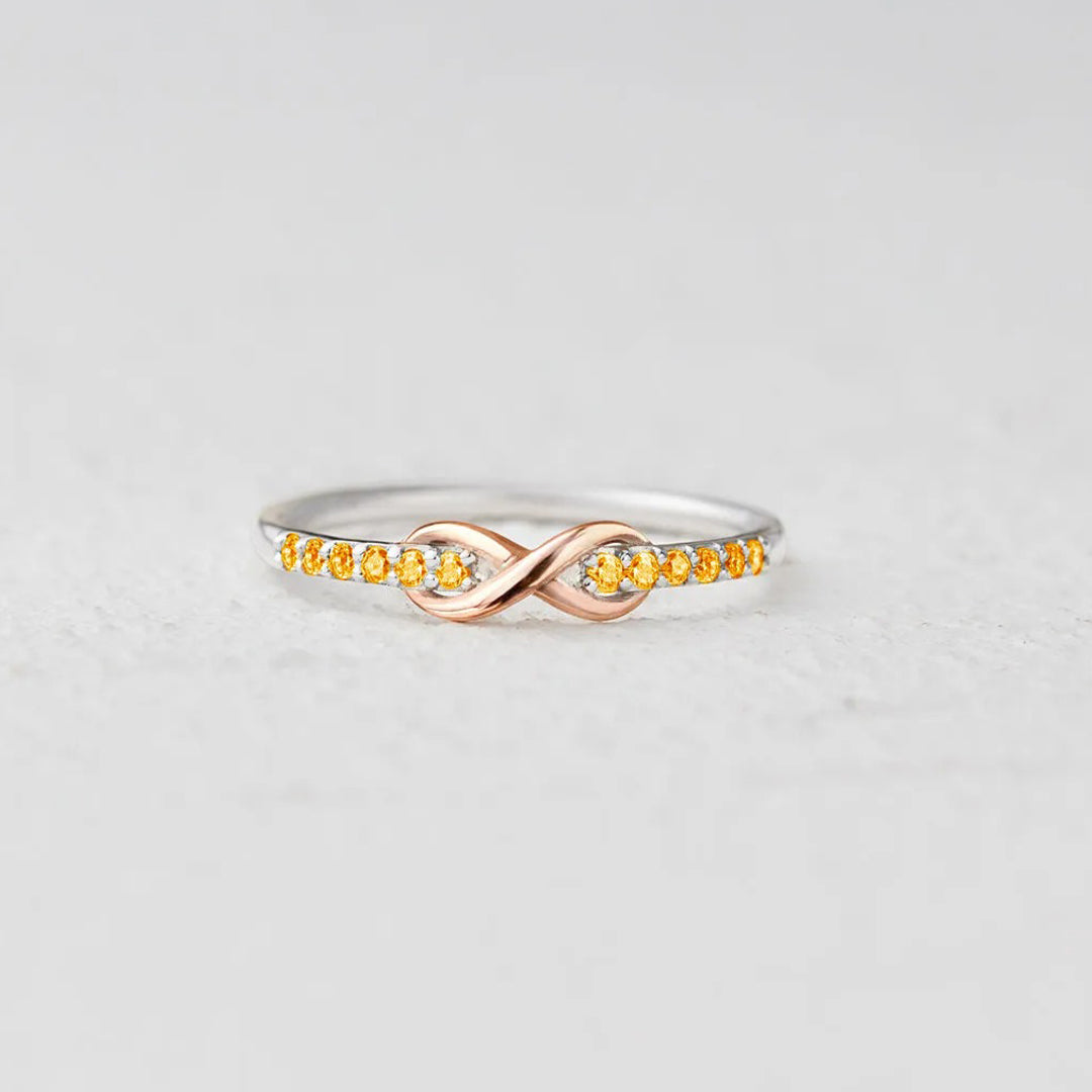 S925 Multiple Sclerosis Awareness Infinity Ring