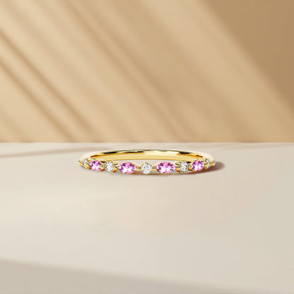 I Am Enough Pink Marquise Ring