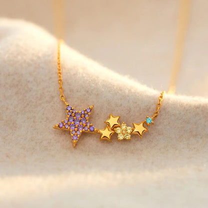 Autism Awareness-Purple Star Necklace