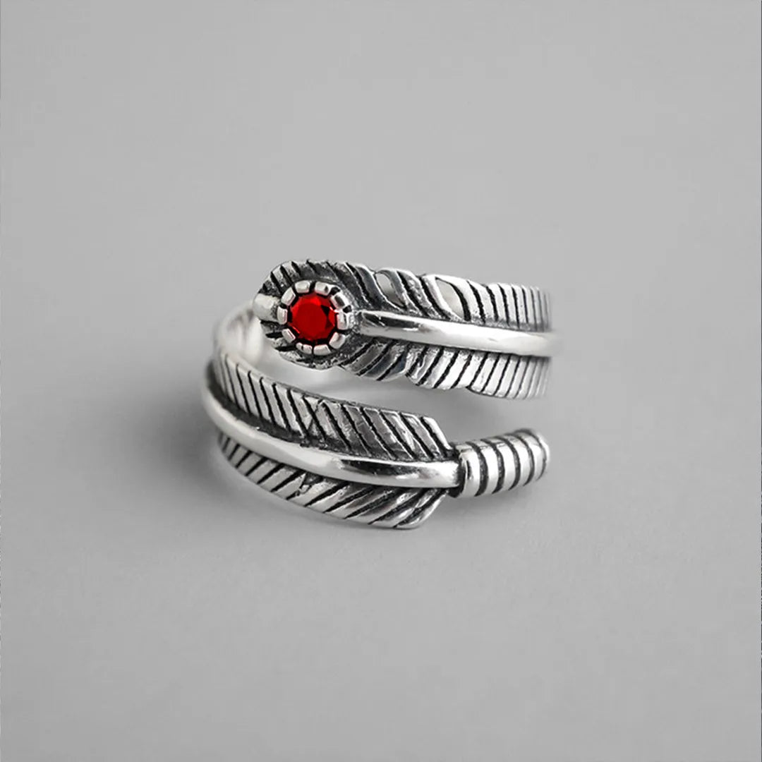 For Memorial- Your Guardian Angel Watching and Protecting Feather Ring