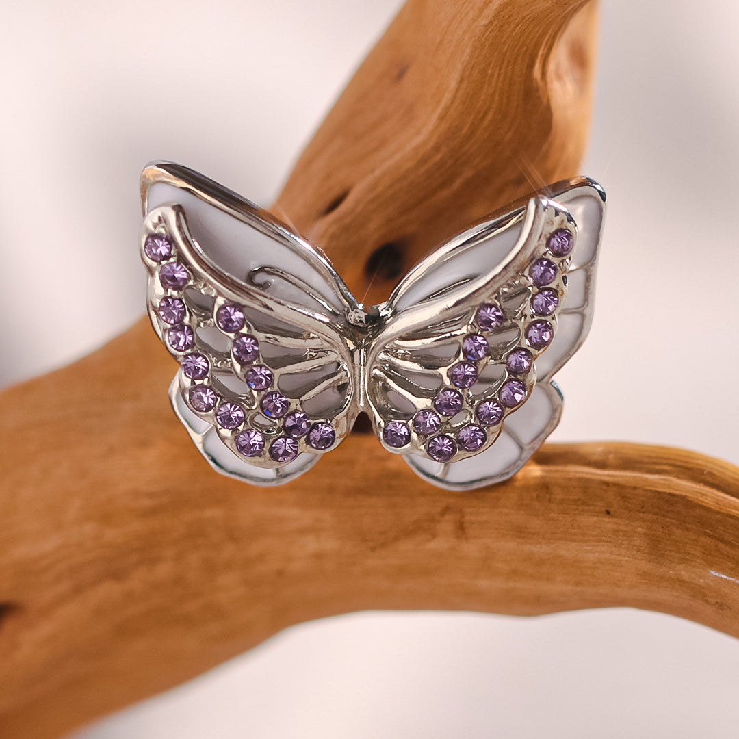 For Memorial - Diamond Double Butterfly Ring