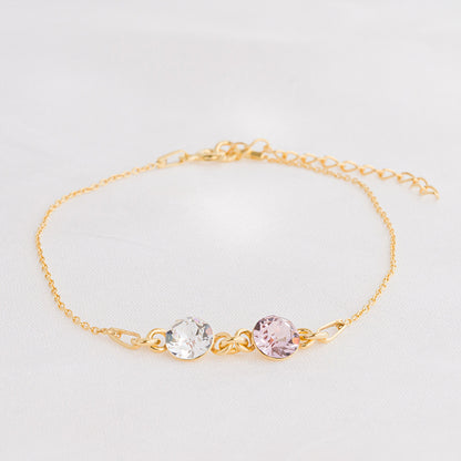 [⚡48% OFF] Grandmother And Granddaughter Forever Linked Together Custom Birthstones Bracelet