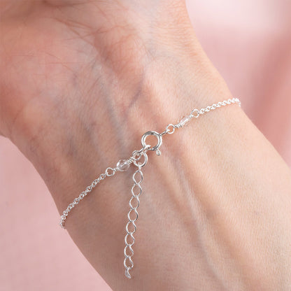 For Friend - Thanks For Coming Into My Life Double Heart Custom Birthstone Bracelet