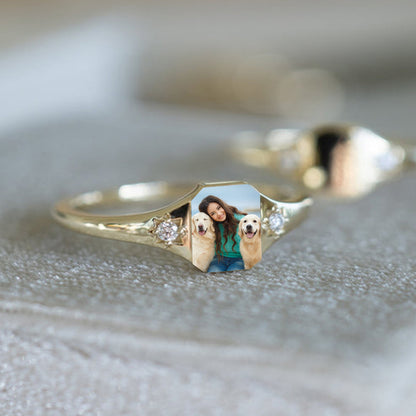 Pet Portrait Custom Ring