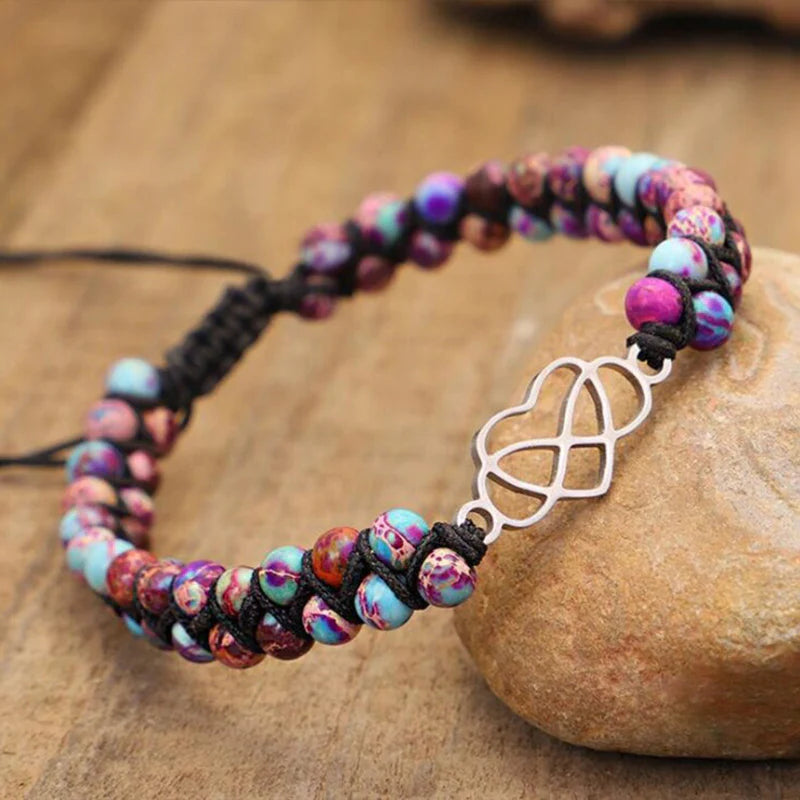 For Granddaughter - You will always Have A Piece Of My Heart Beads Bracelet