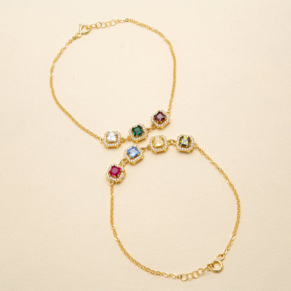 Grandma's/ Mama's tears of joy specialized with 1-10 kids birthstones Bracelet