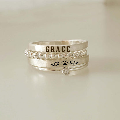 "Angel's Companion" Pet Name Personalized Memorial Ring