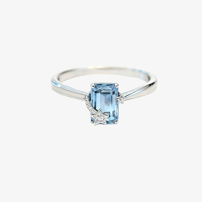To my son with wings-Lucky Aquamarine Ring