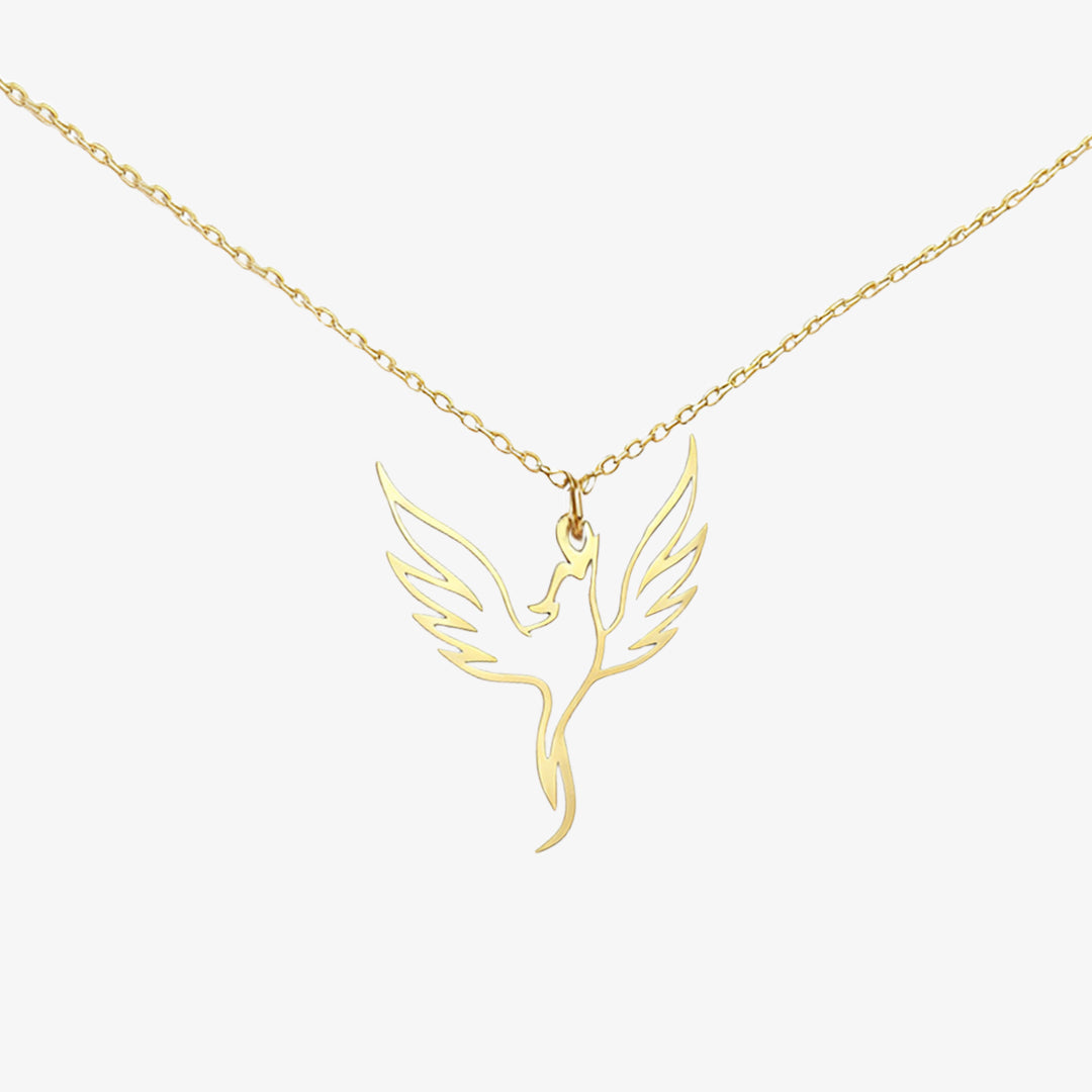 Fight Like A Phoenix Breast Cancer Awareness Fire Bird Necklace
