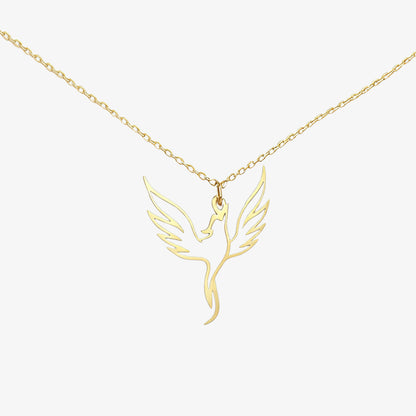 Fight Like A Phoenix Breast Cancer Awareness Fire Bird Necklace