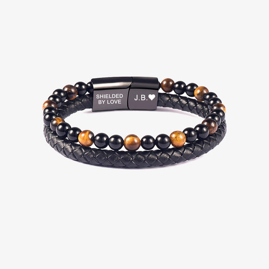 For Nephew- I am Always With You Tiger Eye Protection Beaded Bracelet