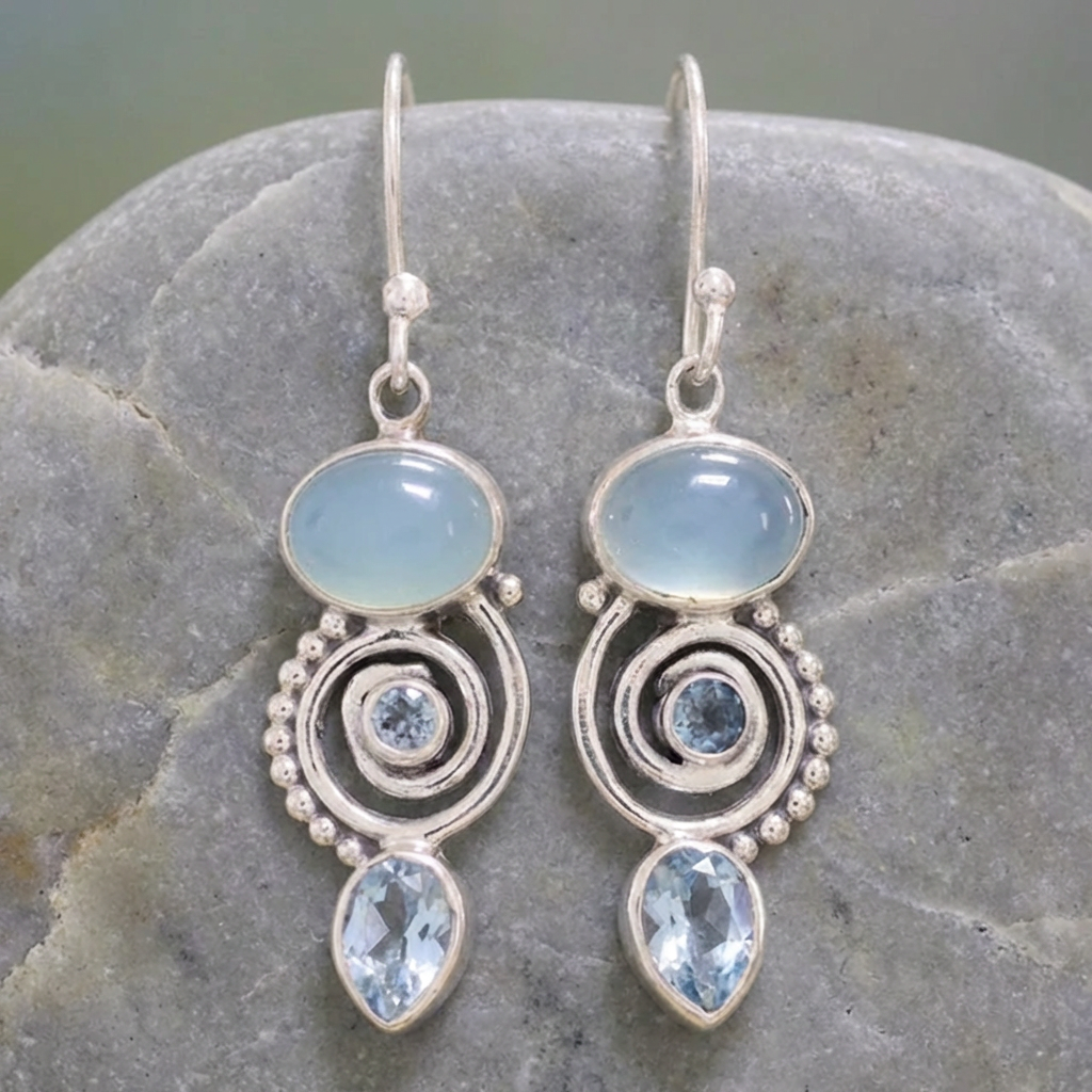 Vintage Moonstone Earrings