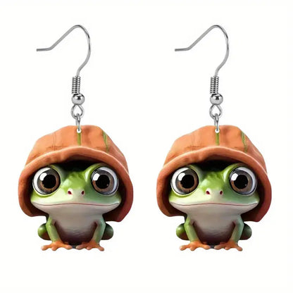 Christmas Frog Earrings