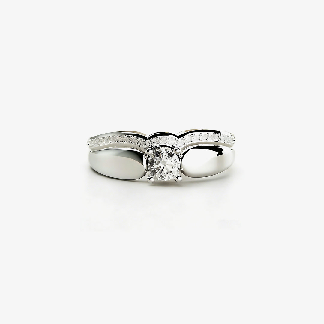 For Memorial - It’s OK Single Stone Wing Ring