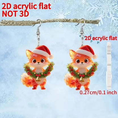 Christmas Fox Earrings