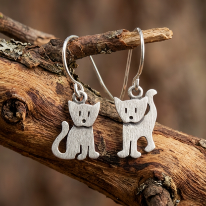 Tiny kitten Earrings