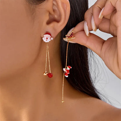 Santa Claus Asymmetrical Earrings