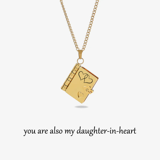 To my daughter-in-law Book necklace