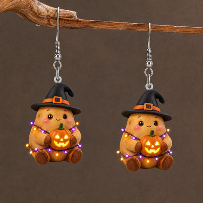 Witch Potato Pumpkin Earrings
