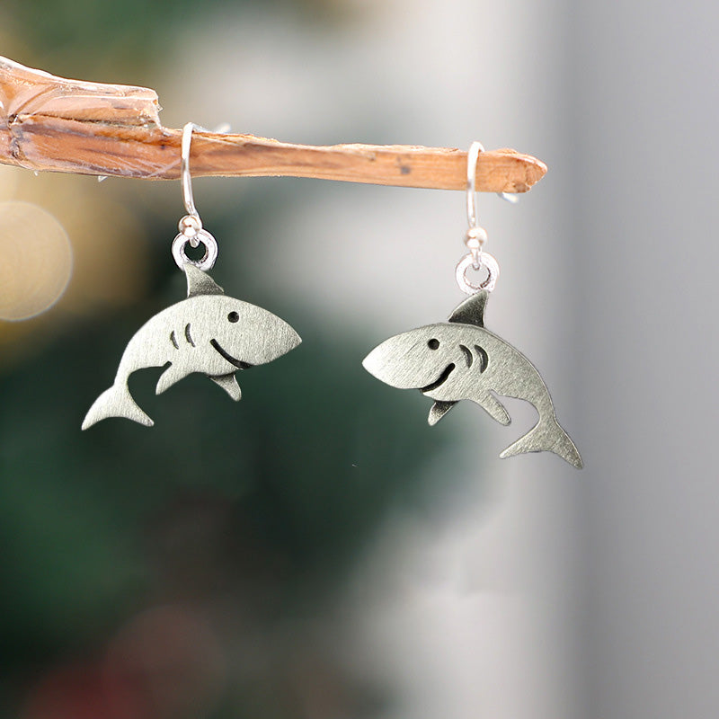 Vintage Shark Earrings