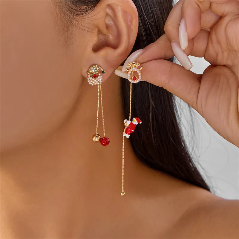 Santa Claus Asymmetrical Earrings