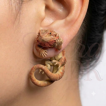 Bearded Dragon Middle Finger Earring
