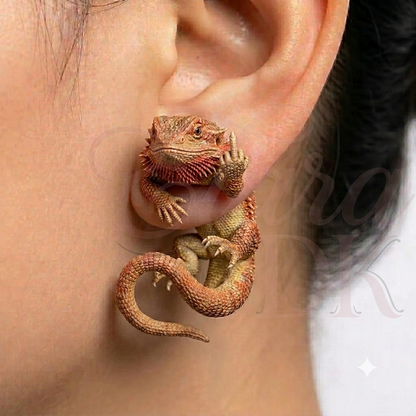 Bearded Dragon Middle Finger Earring