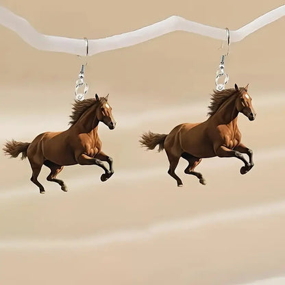 Christmas Brown Steed Earrings