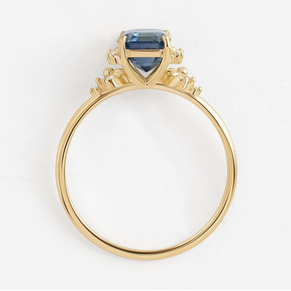 14k Gold Plated Engagement Promise Cubic Zirconia Ring