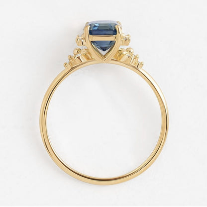 14k Gold Plated Engagement Promise Cubic Zirconia Ring