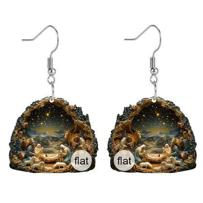 Christmas Jesus Birth AcrylicEarrings
