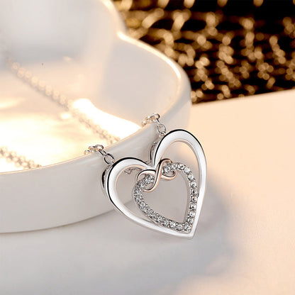 For Granddaughter - S925 Two hearts Infinity Necklace
