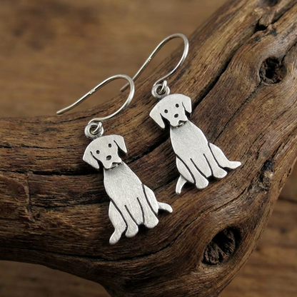 Retro Bohemian Labrador Earrings