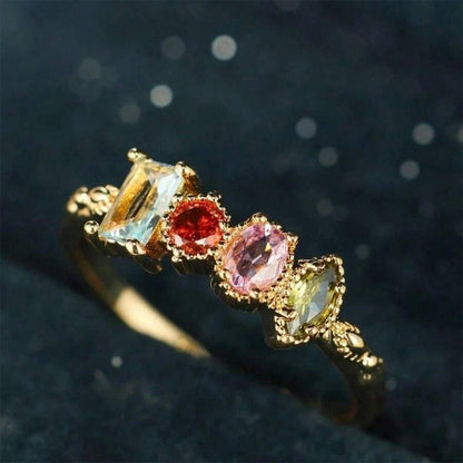 Personalized Multiple Stones Grandma Mom Family Ring