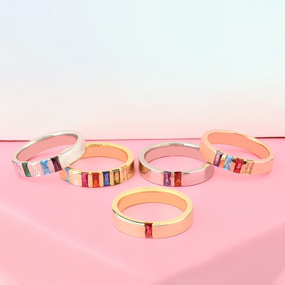 Custom Birthstone Family Elegant Ring