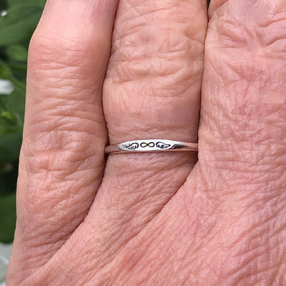 S925 Forever In My Heart Infinity Wings Ring