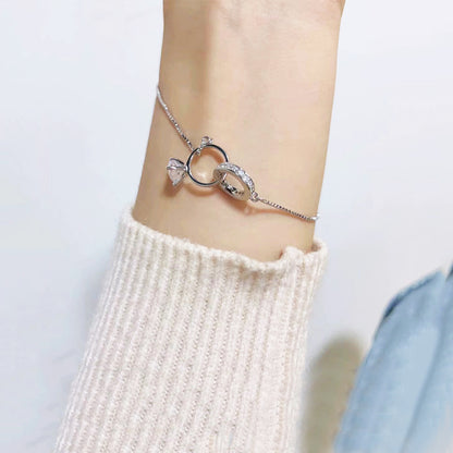 To My Better Half - I Love You Forever and Always Interlocking Bracelet