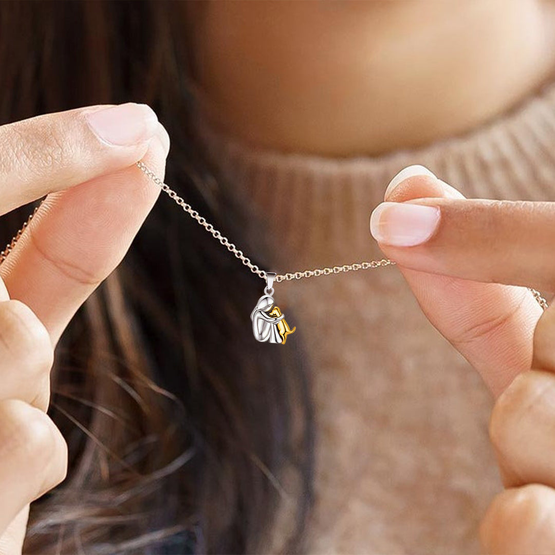 A Girl And Her Dog Pawfect Friendship Necklace