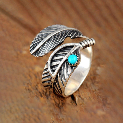 For Memorial- Your Guardian Angel Watching and Protecting Feather Ring