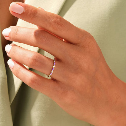 Alzheimer dementia awareness Purple Marquise Ring