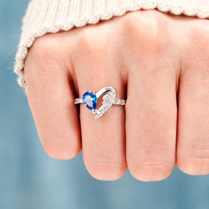 For Memorial - I am a mother to a son with wings Heart Wings Ring
