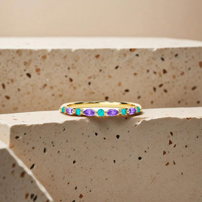 [⚡33% OFF] Suicide Prevention Awareness-Thin bluish purple diamond ring