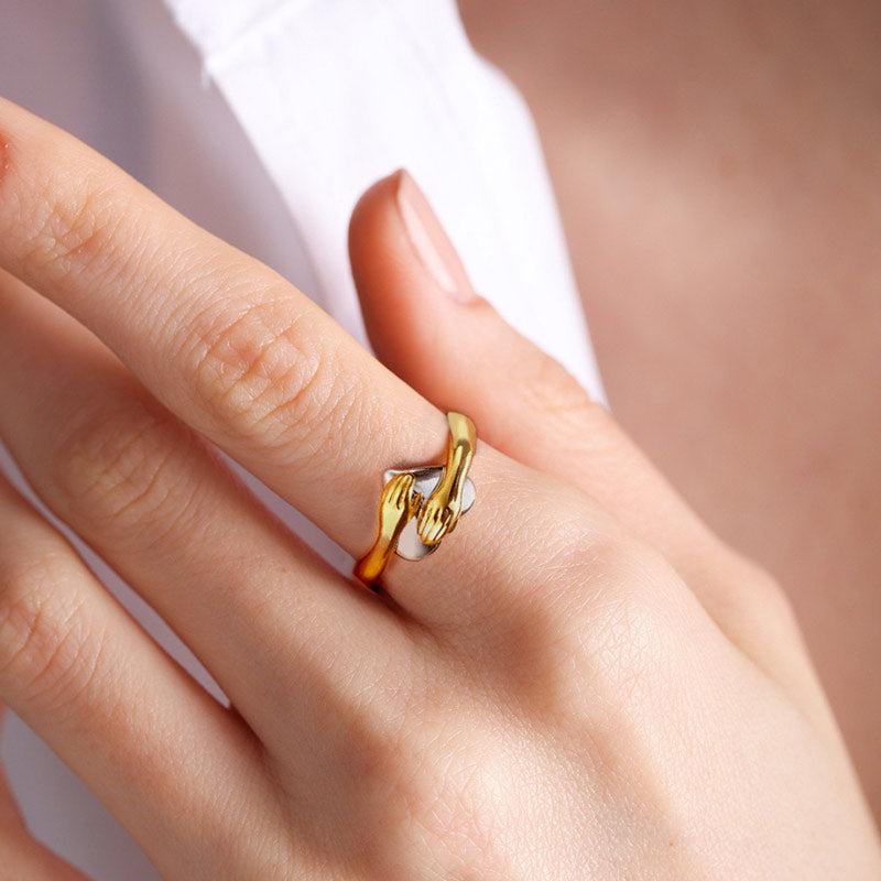 For Daughter - My Heart Always Holds You Heart Hug Ring