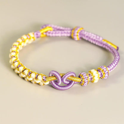 To My Granddaughter - A Link That Can Never Be Undone Peach Blossom Knot Bracelet