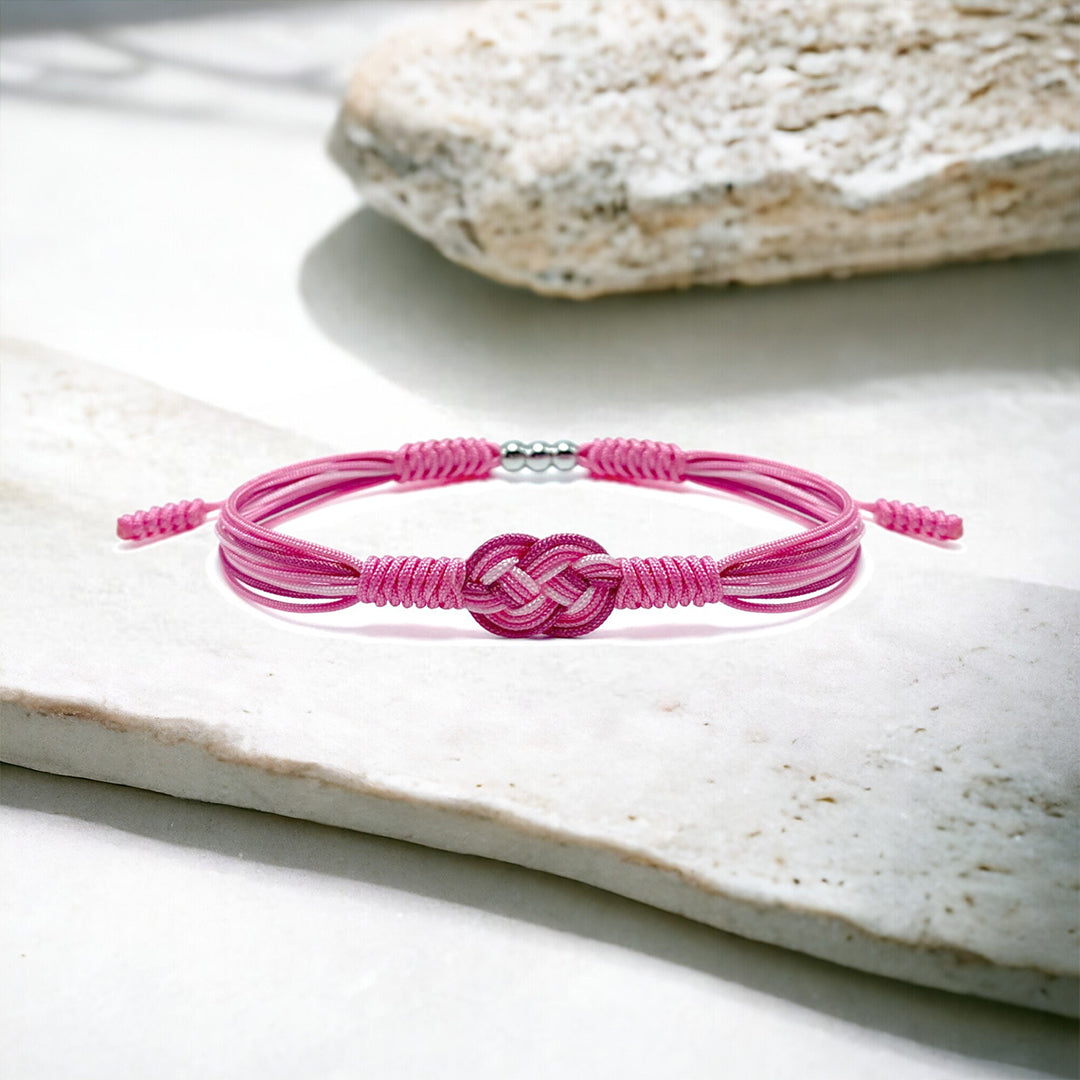 Breast Cancer Awareness-Support the fighters Pink knot bracelet