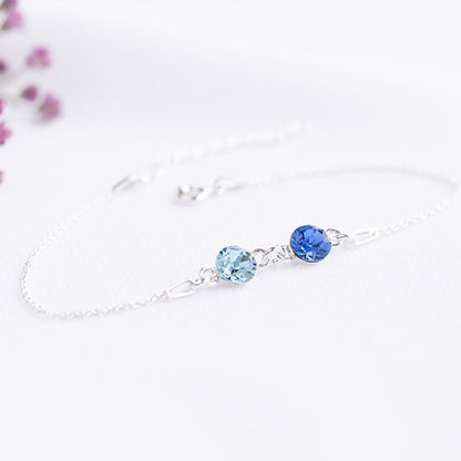 [⚡48% OFF] Grandmother And Granddaughter Forever Linked Together Custom Birthstones Bracelet
