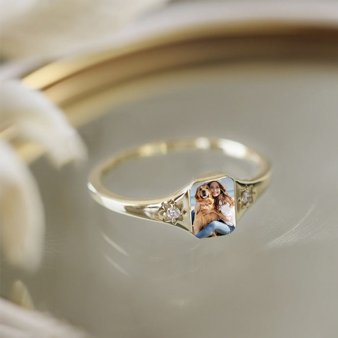 Pet Portrait Custom Ring