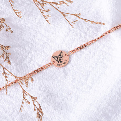 Custom Pet Face Portrait Bracelet
