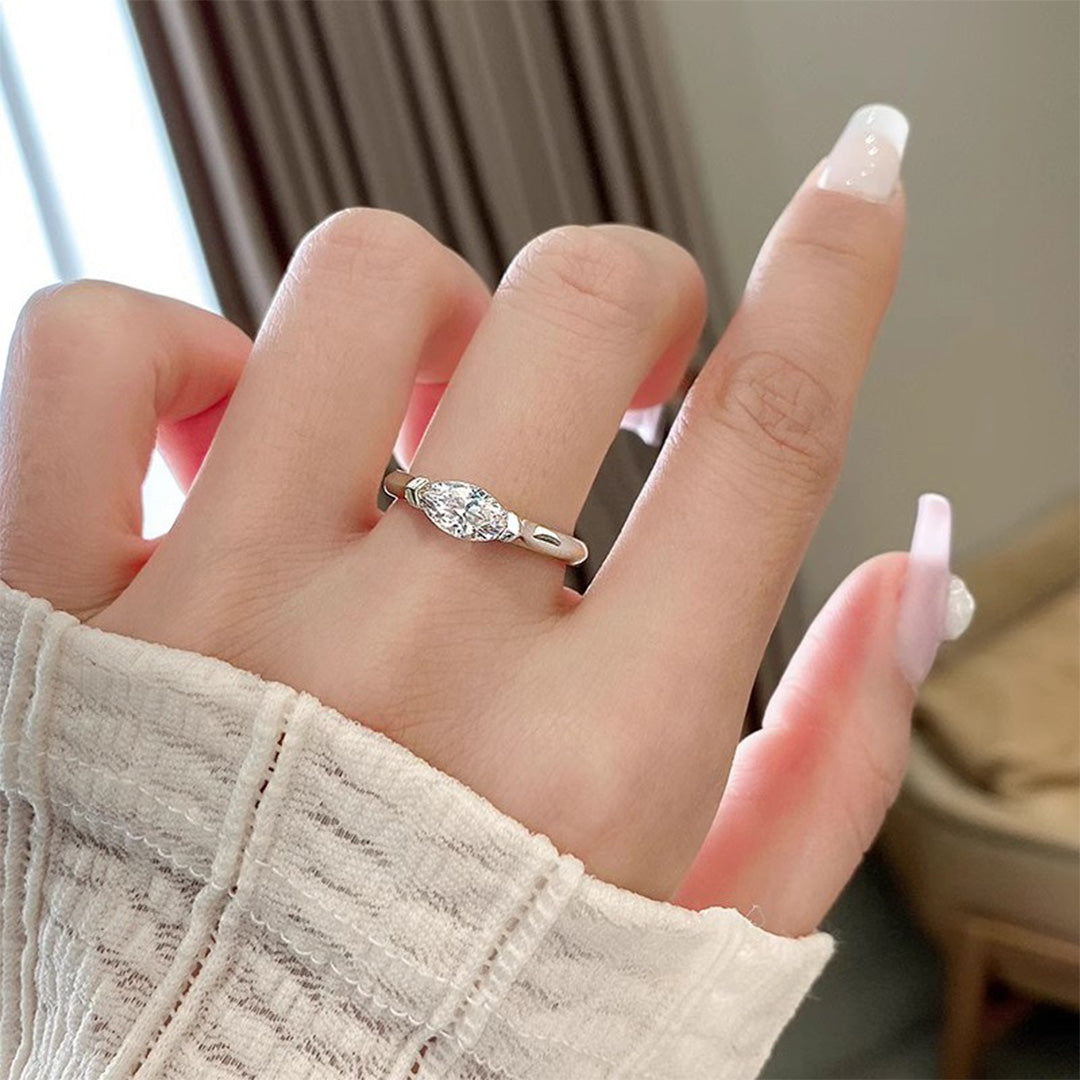 A self-reminder You are still enough Oval Inlaid Diamond Ring